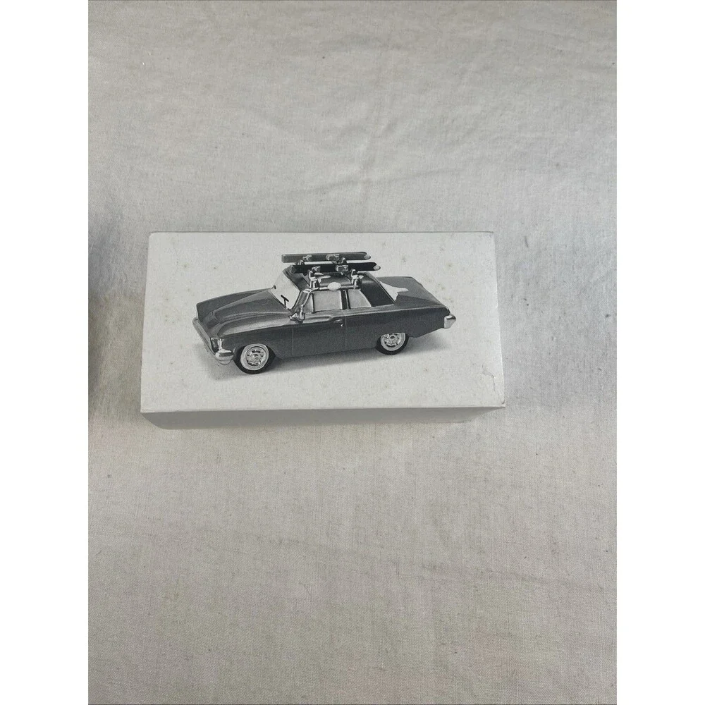 Dept. 56  1996 “Heading for the Hills” Blue Car w/Ski Rack & Snow